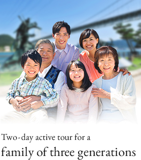 Two-day active tour for a family of three generations
