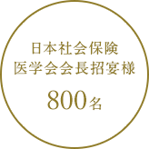 日本社会保険医学会会長招宴様 800名