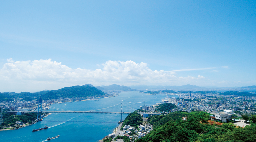 View of the Kanmon Straits from Hinoyama